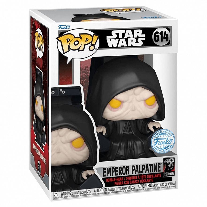 Фигурка Funko POP! Bobble Star Wars Ep 6 RotJ 40th Emperor Palpatine (Spectating) (Exc) (614) 71236