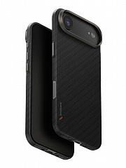 Чехол Uniq KEVA Kevlar Edge для iPhone Air с Magsafe кевларовый черный