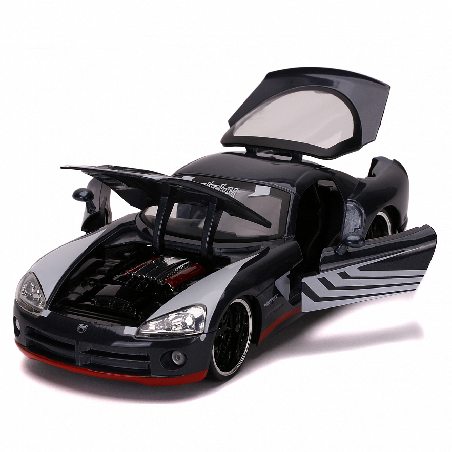 Набор Машинка с Фигуркой Марвел 2.75"+1:24 2008 Dodge Viper SRT10 Веном 31750