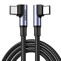 Кабель Ugreen US335 Angled USB Type-C to Angled USB Type-C Cable (1 метр) чёрный (70696)