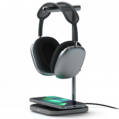 Подставка для наушников с беспроводной зарядкой Satechi 2-in-1 Headphone Stand with Wireless Charger (ST-UCHSMCM)