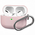 Чехол Royal Edition Silicone Case с карабином для AirPods Pro розовый песок