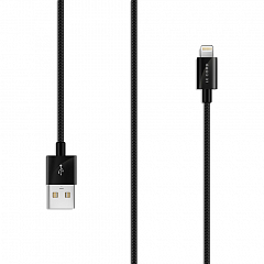 Кабель Le Cord Nylon Lightning MFI (2 метра) Two Meter Black (Чёрный)