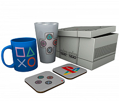 Набор подарочный  PlayStation Classic 2019 Бокал + Кружка + Подставки 2шт GFB0075