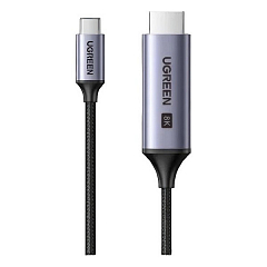 Кабель UGREEN CM565 (35596) 8K@60Hz USB-C to HDMI (1 метр) серый космос