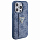 Чехол CG Mobile Guess Grip Stand PU 4G Triangle Diamond Metal Logo для iPhone 15 Pro Max синий
