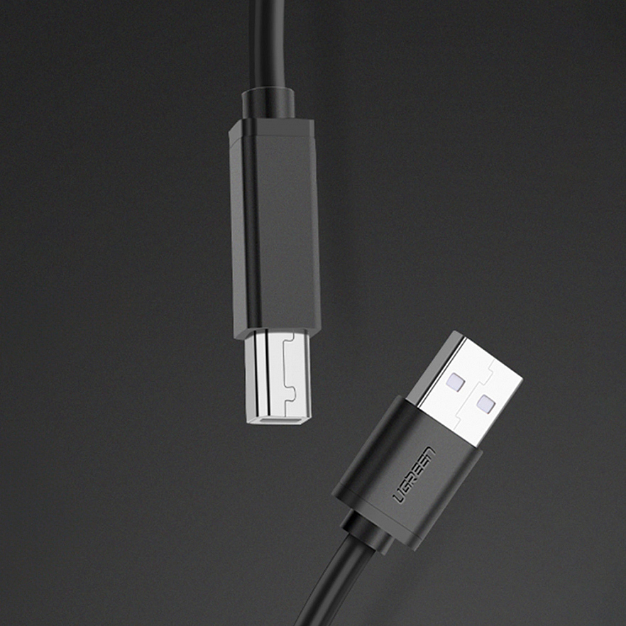 Кабель Ugreen US122 USB-A 2.0 Male to USB-B Male Active Printer Cable (15 метров) чёрный(10362)