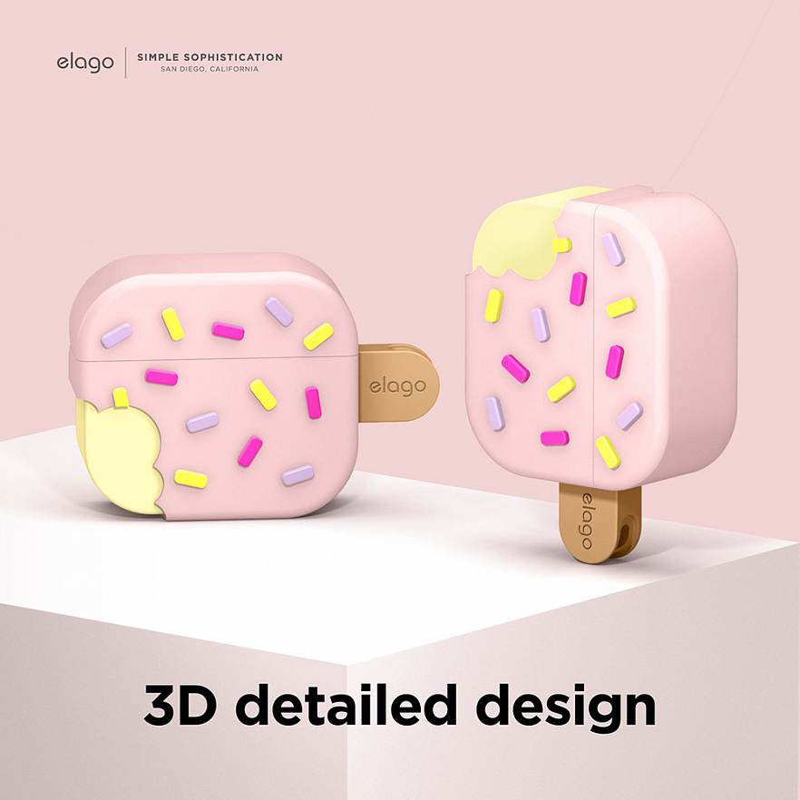 Чехол Elago Ice Cream Case для AirPods 3 розовый (Lovely Pink)