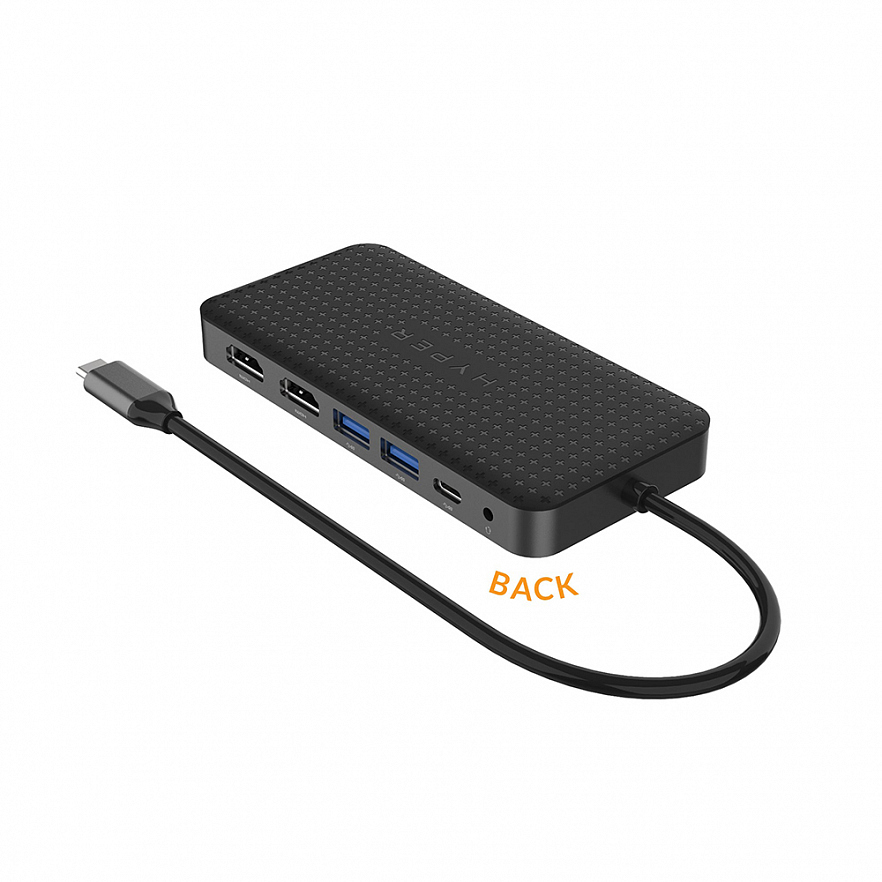 Мульти Хаб HyperDrive Dual 4K HDMI 10-in-1 USB-C Hub 2 x USB Type-C / Ethernet / 2 x HDMI / 2 x USB / mini jack 3.5 mm / microSD / SD серый (HDM1H)