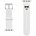 Ремешок CG Mobile Lagerfeld Silicone Choupette Head для Apple Watch 38/40/41 мм белый