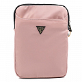 Сумка через плечо Guess Nylon Tablet bag with Triangle metal logo для планшетов 10" розовая