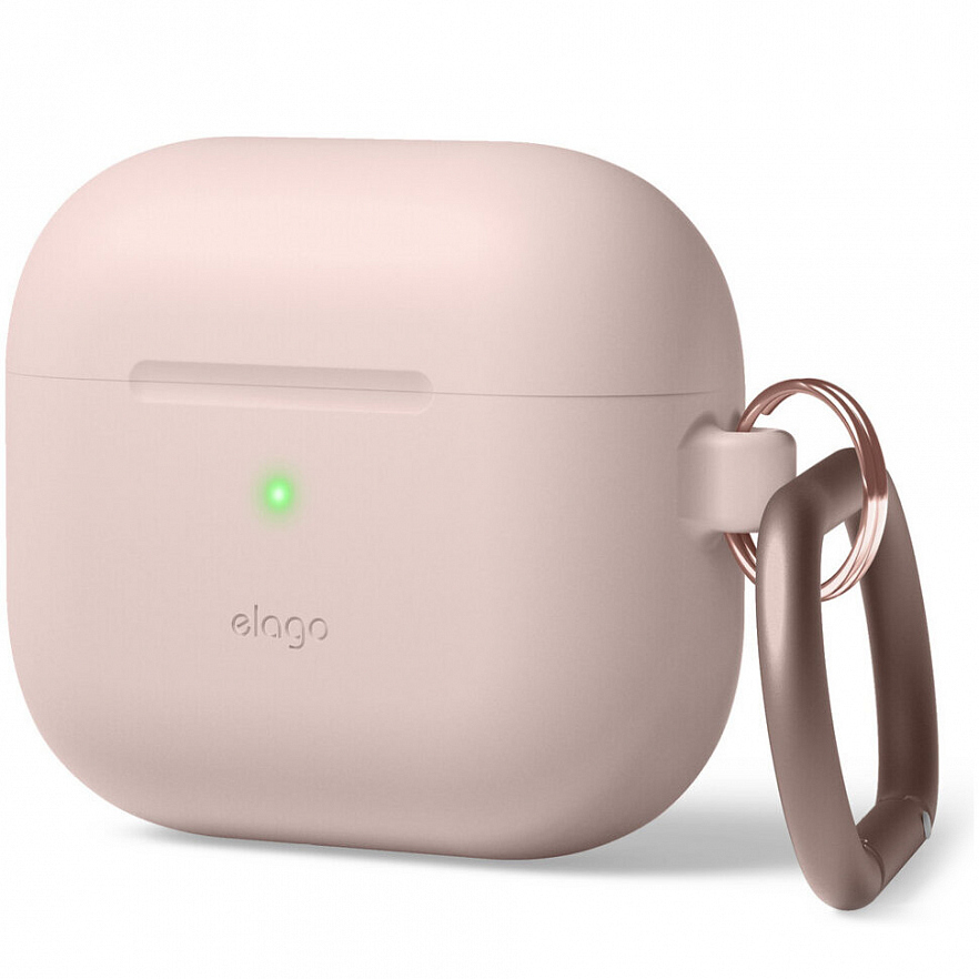 Чехол Elago Silicone Hang Case для AirPods 3 розовый песок (Sand Pink)