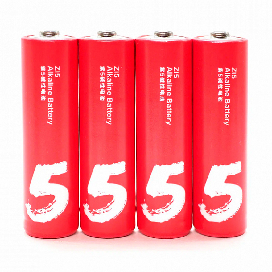 Комплект батареек алкалиновых ZMI Rainbow Zi5 типа AA (уп. 4 шт) красные (4xAA5 red)