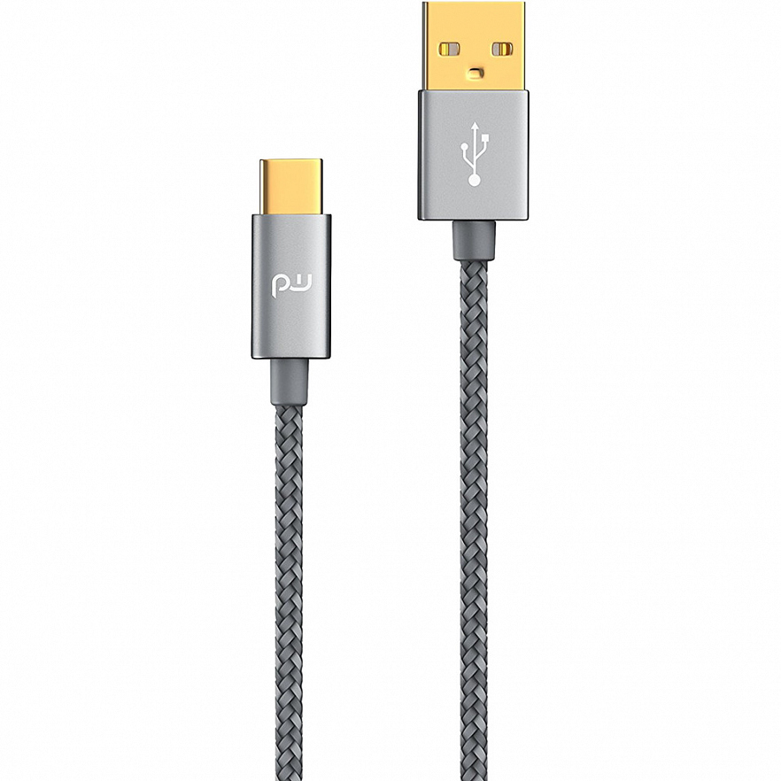 Кабель CSL Primewire USB-C to USB-A Cable (1 метр) серый нейлон (CSL302055)