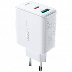 Сетевое зарядное устройство Acefast A5 USB Type-C / USB 32W PD Wall Charger белое (AF-A5-WH)