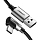 Кабель Ugreen US284 Angled 90° USB-C Male to USB-A 2.0 Male 3A Data Cable (1 метр) чёрный (50941)