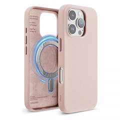 Чехол Elago PU Leather с MAGSAFE для iPhone 16 Pro Max Нежный розовый (Lovely Pink)