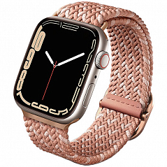Uniq для Apple Watch 41/40/38 mm ремешок ASPEN Design strap Braided Citrus pink