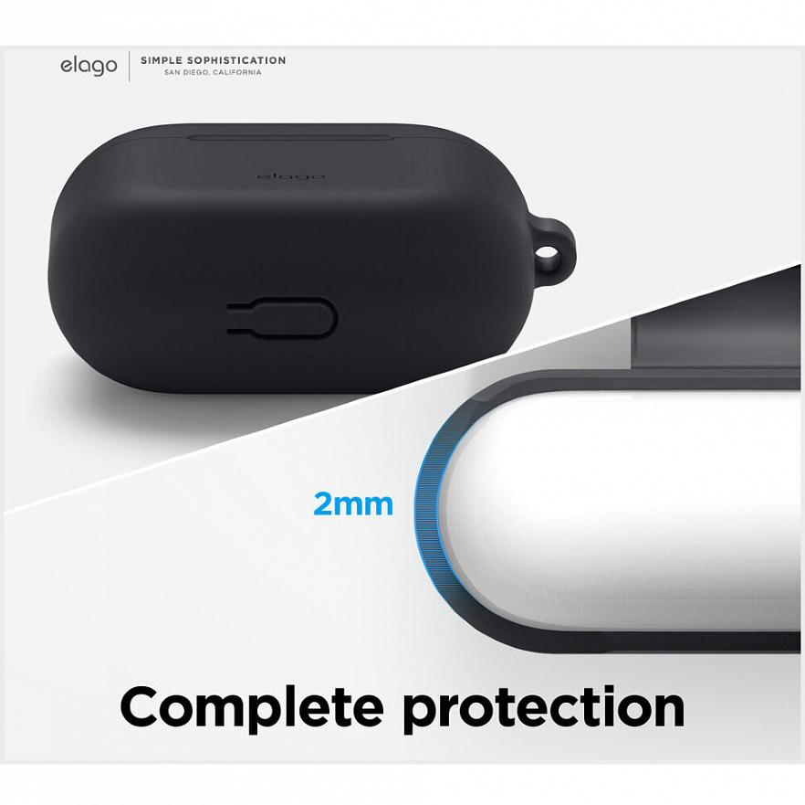 Чехол Elago Silicone Hang Case для AirPods 3 чёрный (Black)