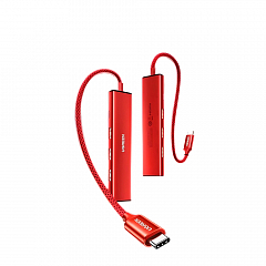 Хаб UGREEN CM478 (75325) 5 в 1 USB-C PD 100W 4K30Hz красный