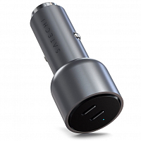 Автомобильное зарядное устройство Satechi 40W Dual USB-C PD Car Charger серый космос (ST-U2C40CCM)