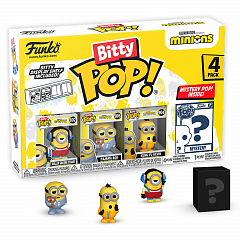 Фигурка Funko Bitty POP! Minions Roller Stuart+Pajama Bob+Kung Fu Kevin+Mystery (1 of 4) 4PK 73037