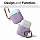 Чехол Elago A2 Wireless Silicone Duo Hang Case для AirPods 2Gn фиолетовый Lavender (голубая Pastel Blue/розовая крышки)