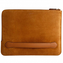 Чехол Bustha Zip Folio Leather для MacBook Pro 13 (2018-2022) / MacBook Air 13 (2018-2022) коричневый