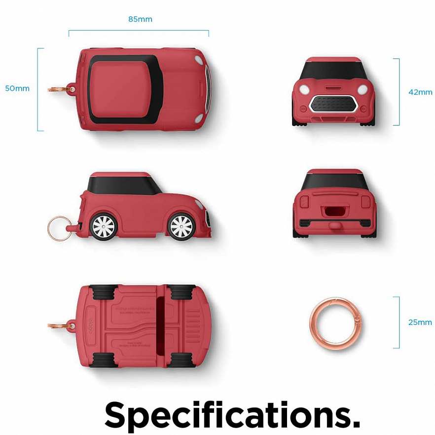 Чехол Elago Mini Car для AirPods красный