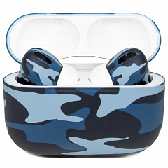 Беспроводные наушники Apple AirPods Pro Custom Edition хаки синие матовые