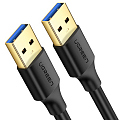 Кабель Ugreen US128 (10369) USB-A 3.0 Male to Male Cable (0,5 метра) чёрный