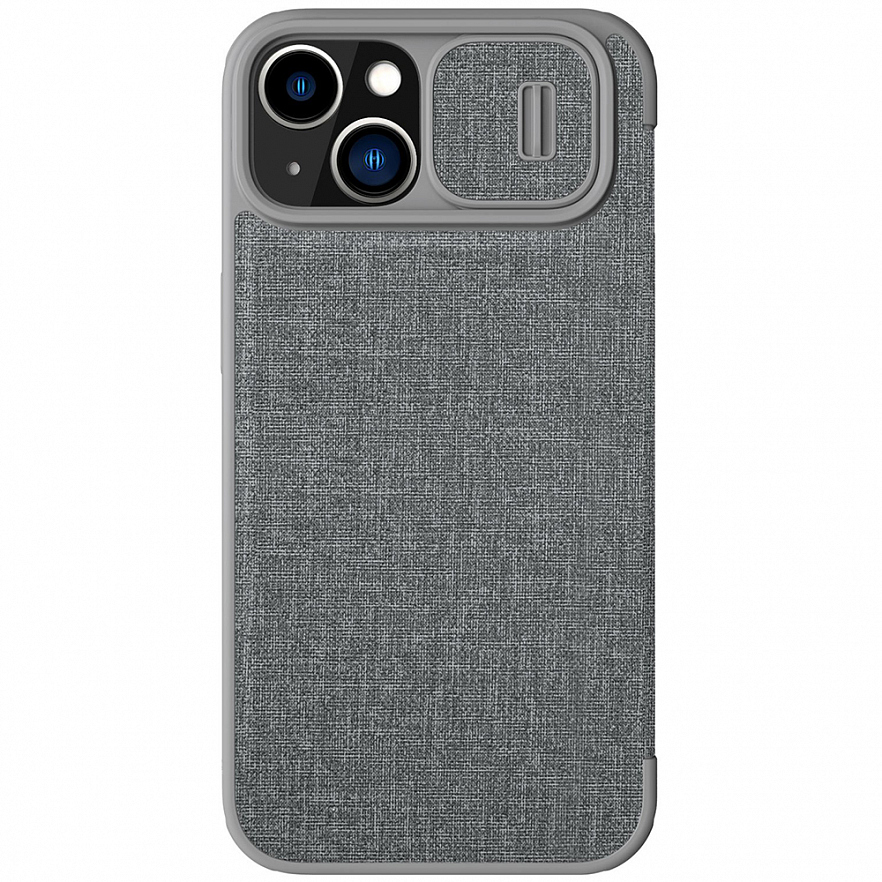 Чехол Nillkin Qin Pro Cloth для iPhone 14 серый