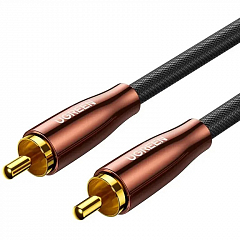 Кабель Ugreen AV155 2 х RCA Coaxial Cable (2 метра) чёрный / коричневый (10190)