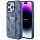 Чехол CG Mobile Guess Grip Stand PU 4G Triangle Diamond Metal Logo для iPhone 15 Pro синий