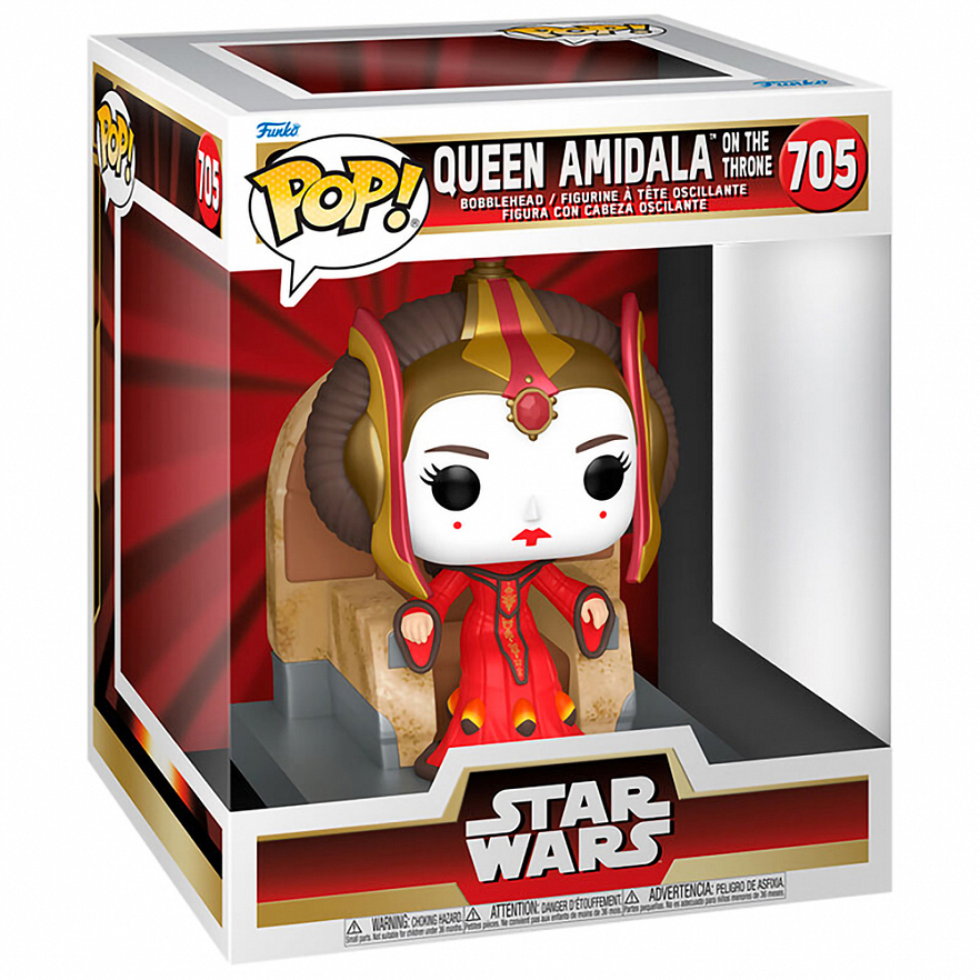 Фигурка Funko POP! Deluxe Bobble Star Wars Ep 1 TPM 25th Queen Amidala on Throne (705) 76012