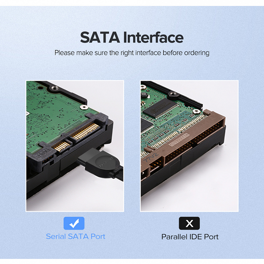 Кабель Ugreen US217 SATA - SATA Data Cable 90° (0,5 метра) чёрный (30797)