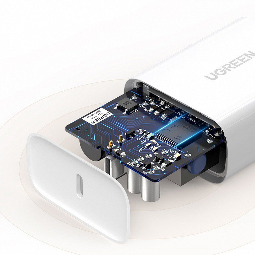 Сетевое зарядное устройство UGREEN CD127 (70161) PD 30W USB-C Wall Charger EU белое (без кабеля)