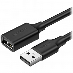 Кабель Ugreen US103 USB-A (male) - USB-A (female) (5 метров) чёрный (10318)