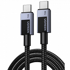 Кабель UGREEN L524 (55765) USB-C - USB-C плетеный 60Вт - 1м