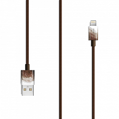 Кабель Le Cord Nylon Lightning MFI (1.2 метра) Aquarells Brown (Коричневый)