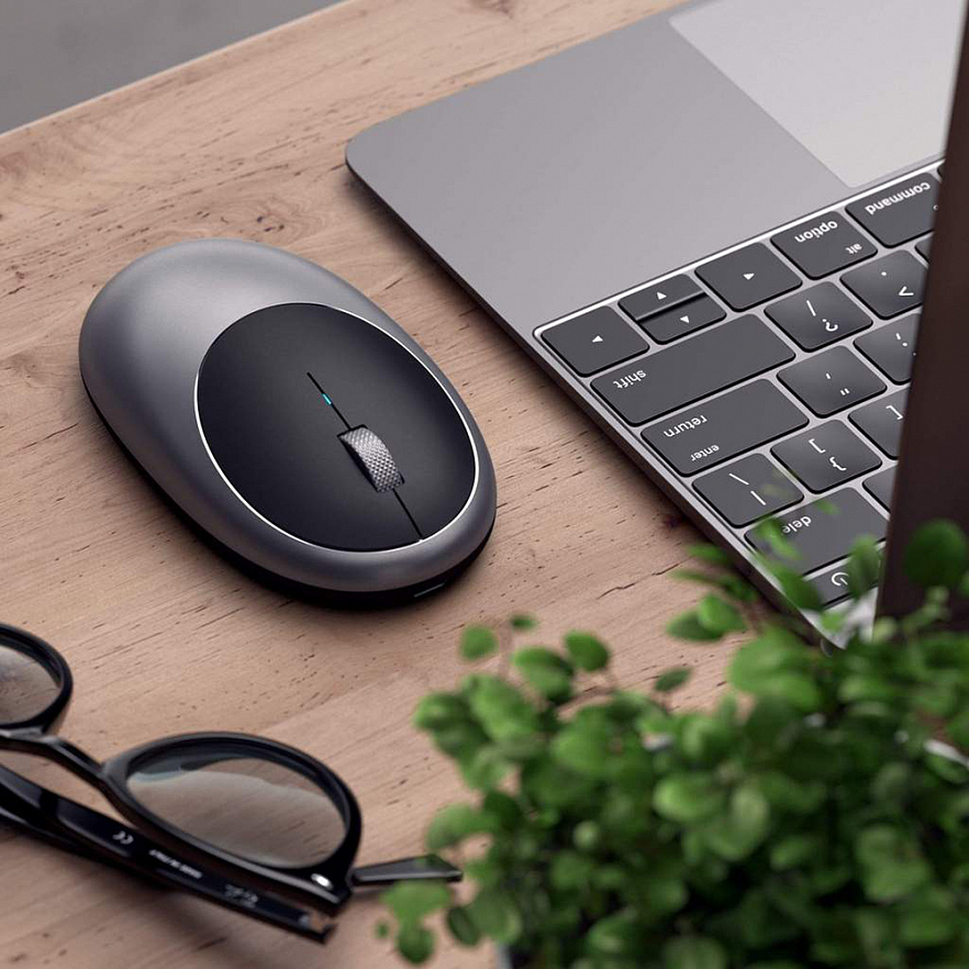 Беспроводная компьютерная мышь Satechi M1 Bluetooth серый космос (ST-ABTCMM)