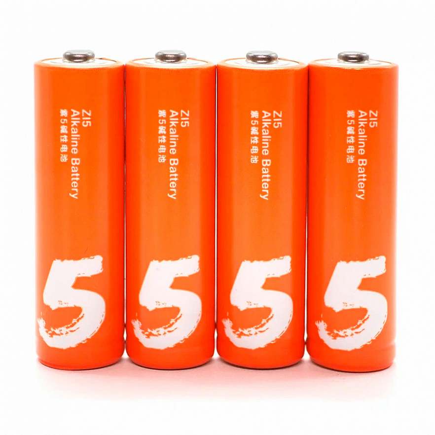 Комплект батареек алкалиновых ZMI Rainbow Zi5 типа AA (уп. 4 шт) оранжевые (4xAA5 orange)