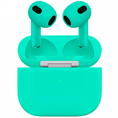 Беспроводные наушники Apple AirPods 3 (3‑го поколения) Custom Edition тиффани матовые (полная покраска)