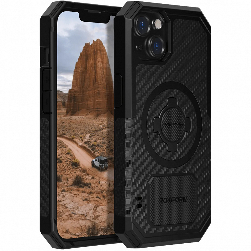 Чехол-накладка Rokform Rugged Case для iPhone 13 со встроенным магнитом чёрный
