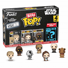 Фигурки Funko Bitty POP! Star Wars S1 Luke+Obi-Wan Kenobi+Jawa+Mystery (1 of 4) 4PK 71511