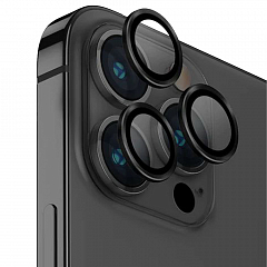 Защитное стекло на камеру Uniq OPTIX Camera Lens protector Aluminium Black для iPhone 14 Pro/14 Pro Max чёрное
