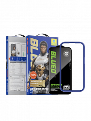 Защитное стекло BlueO для iPhone 17 Pro Max/16 Pro Max 3D скругленное с инсталлером
