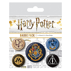 Набор значков Harry Potter (Hogwarts) 5 шт.