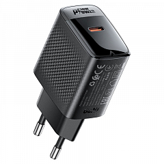 Сетевое зарядное устройство Acefast A102 USB Type-C PD30W GaN чёрное (AF-A102-BK) 