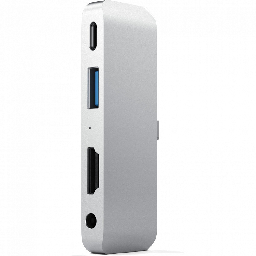 USB-хаб Satechi Aluminum Type-C Mobile Pro Hub серебристый (ST-TCMPHS)
